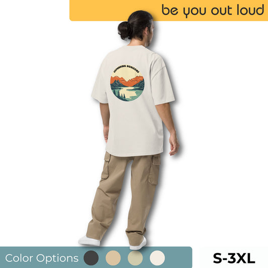 Men's "Expanding Horizons" Retro Oversized Graphic Tee