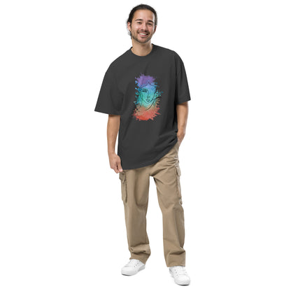 Men's "Mindful Expression" Artistic Oversized Graphic Tee