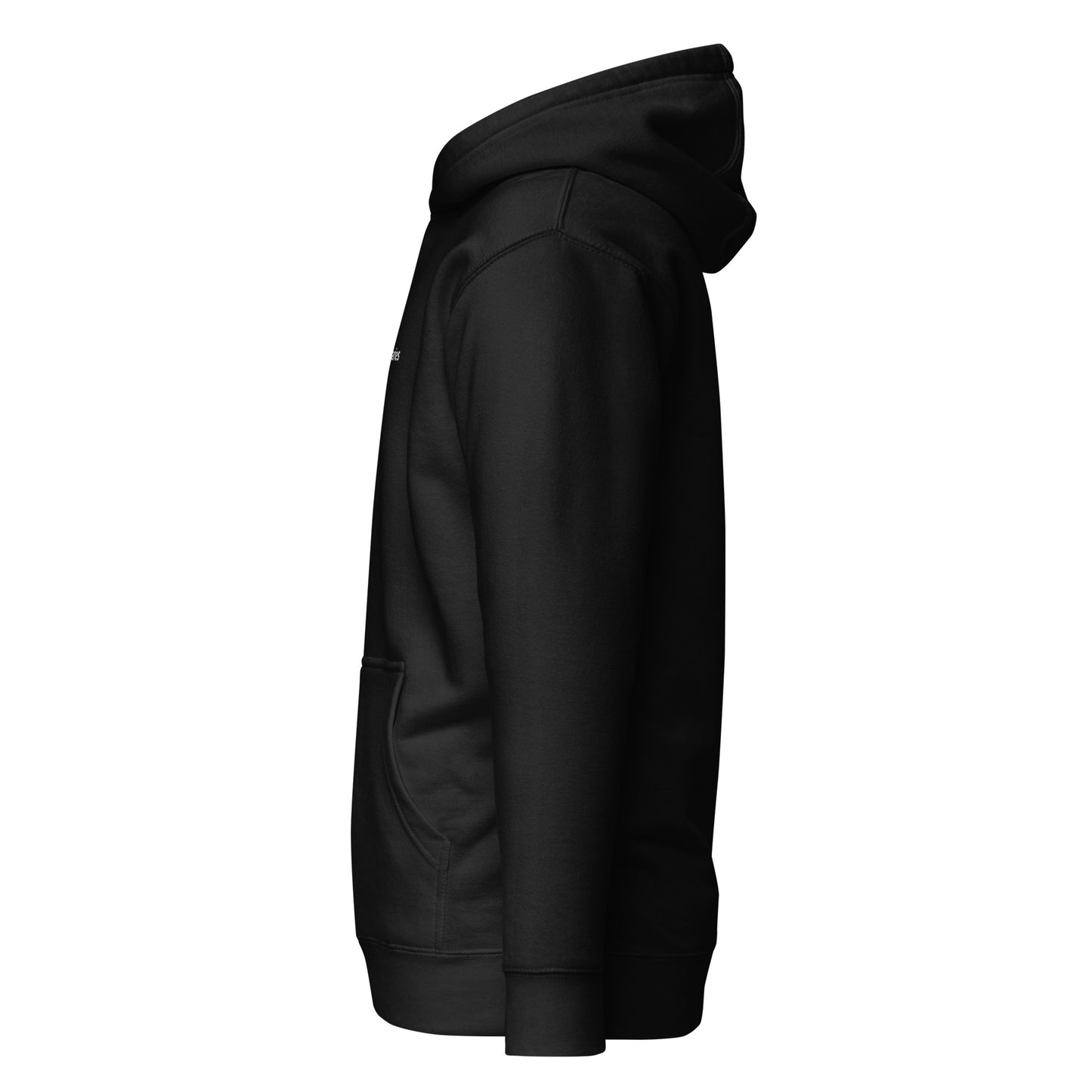 side of a black hoodie