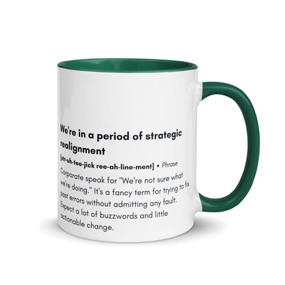 "Strategic Realignment" Mug – Corporate Jargon Humor