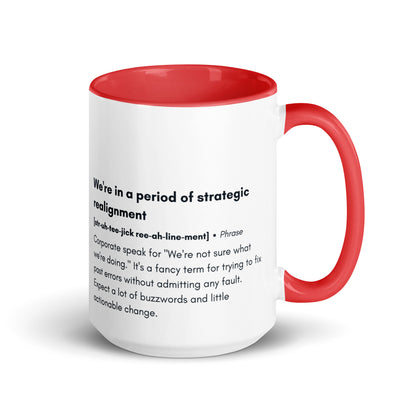 "Strategic Realignment" Mug – Corporate Jargon Humor