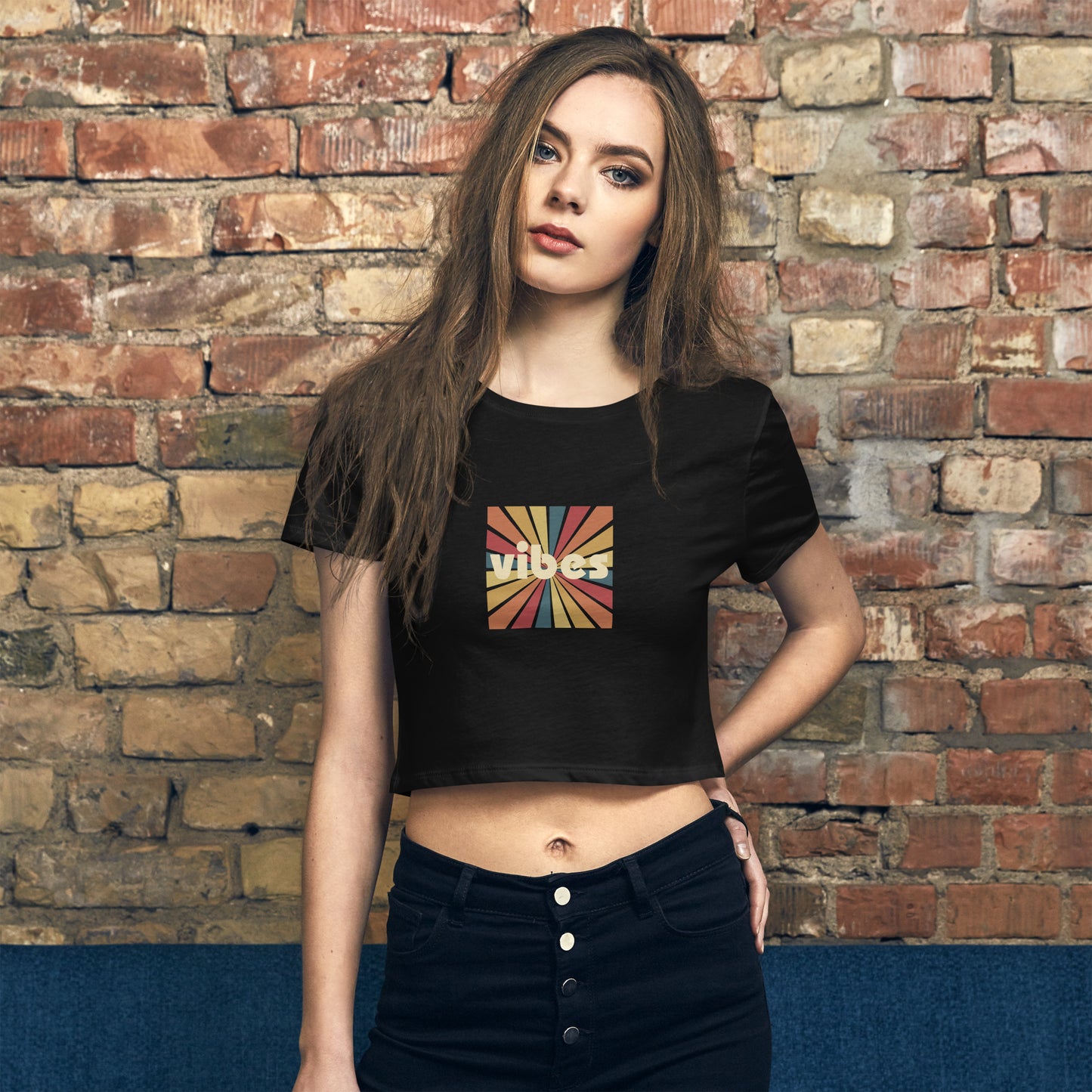 Women’s Retro Vibes Graphic Crop Top | Expressive & Trendy