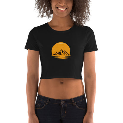 Women's "Sunset Serenity" Inspirational Crop Top