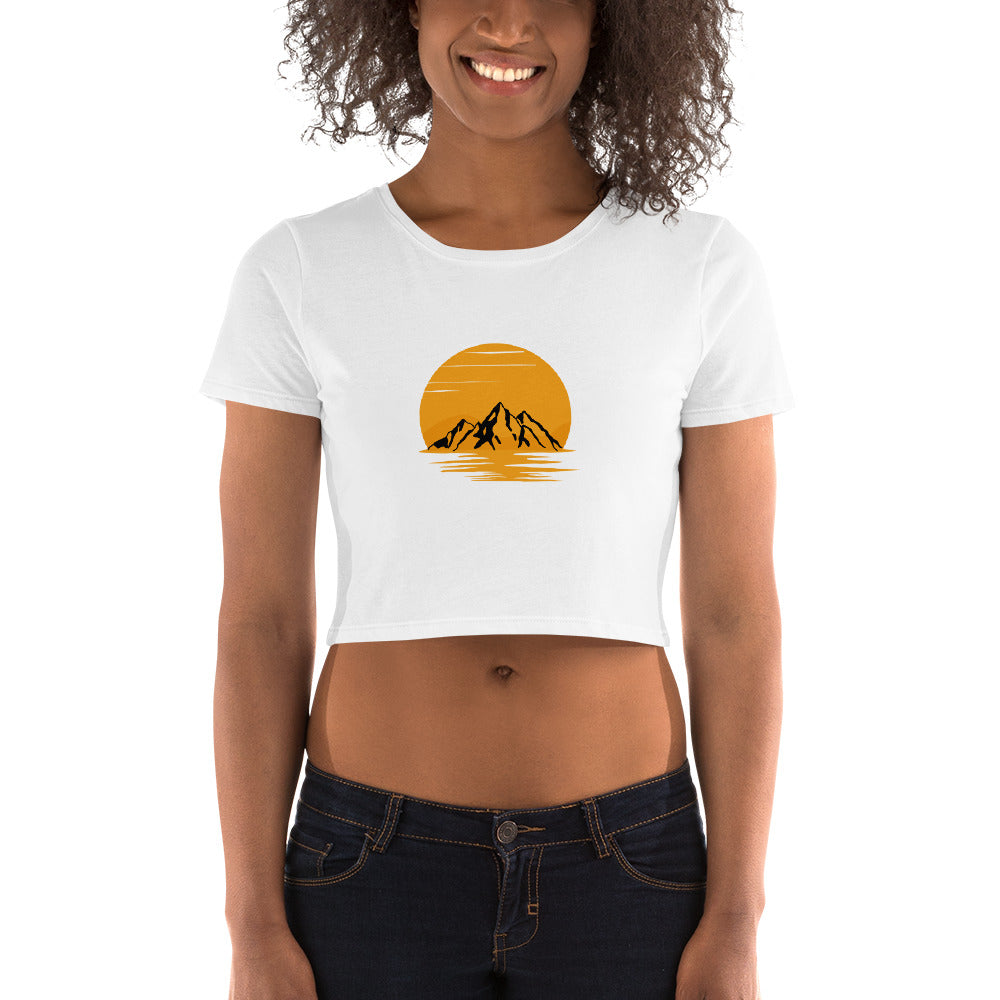 Women's "Sunset Serenity" Inspirational Crop Top