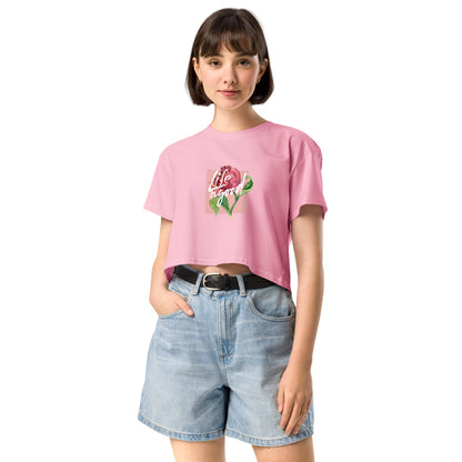 Women’s Inspirational Rose Graphic Crop Top