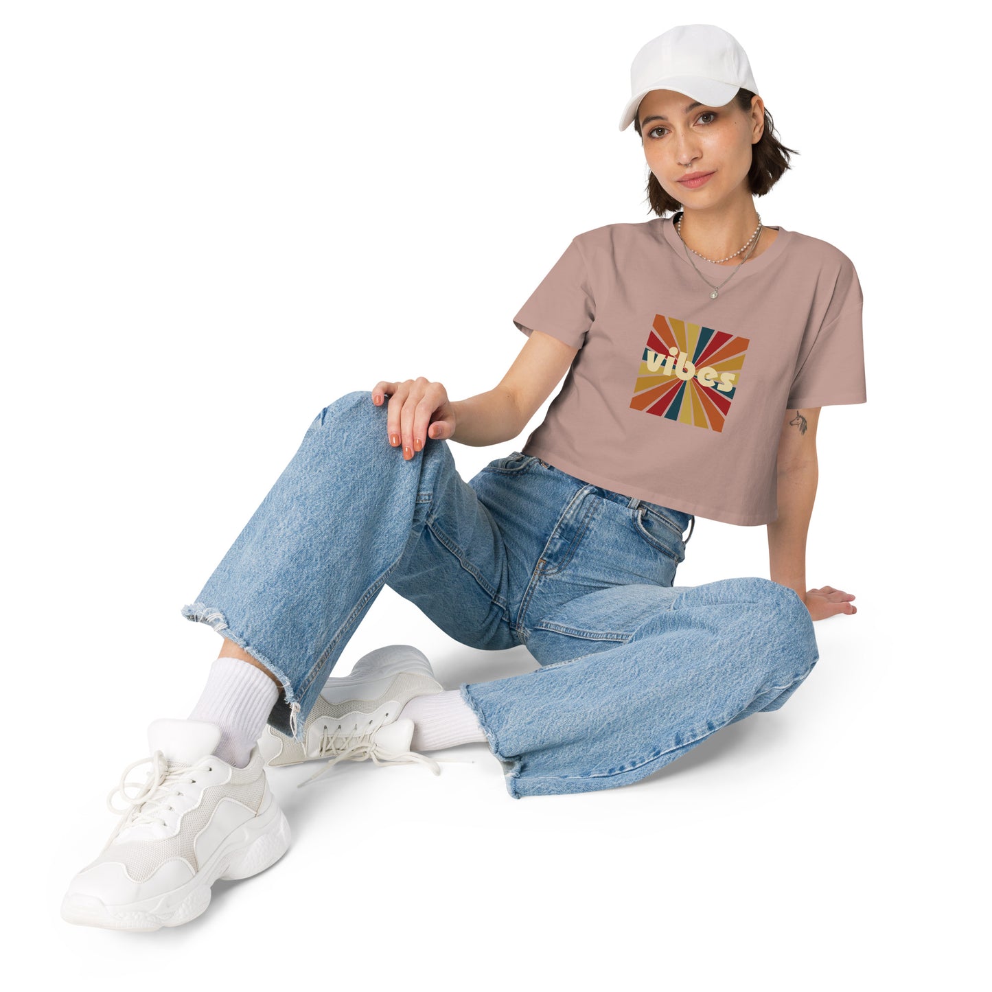 Women’s Edgy Slogan Crop Top - Retro Chic Vibes