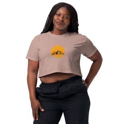 Women’s Sunset Mountain Bold Statement Crop Top