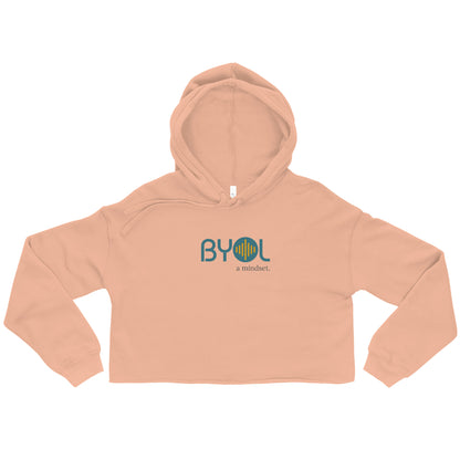 Raw Edge Logo Crop Hoodie | Be You Out Loud